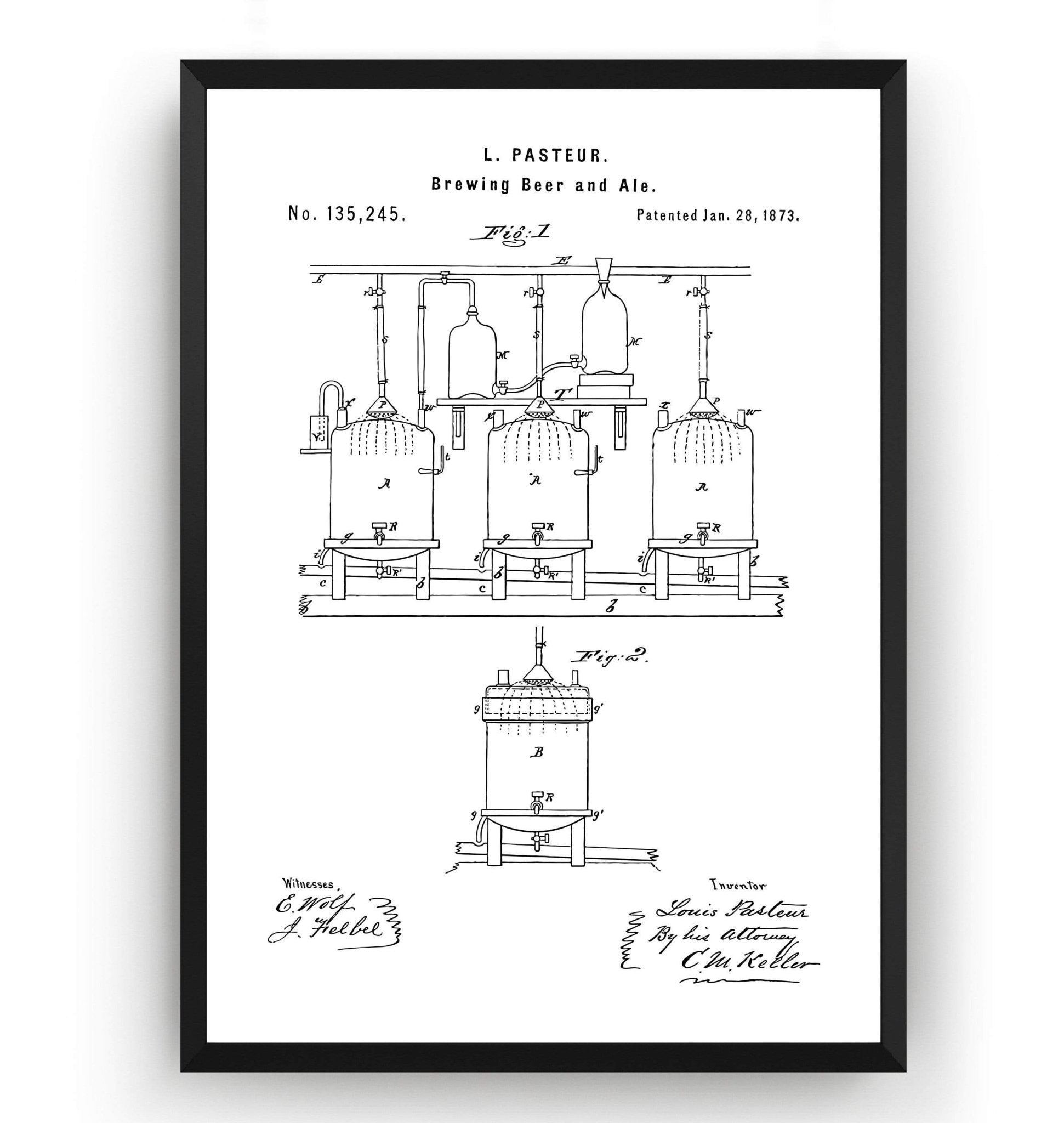 Brewing Beer And Ale Patent Print - Magic Posters
