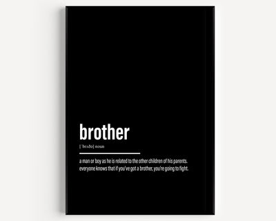 Brother Definition Print - Magic Posters