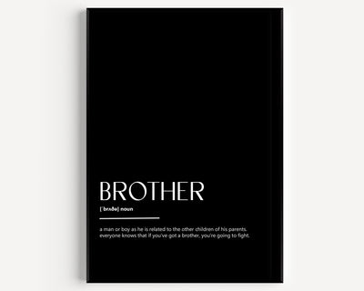 Brother Definition Print - Magic Posters