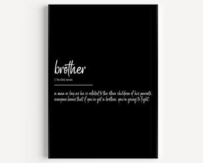 Brother Definition Print - Magic Posters