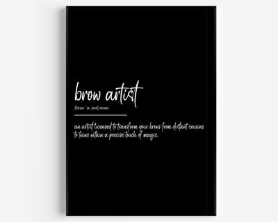 Brow Artist Definition Print - Magic Posters