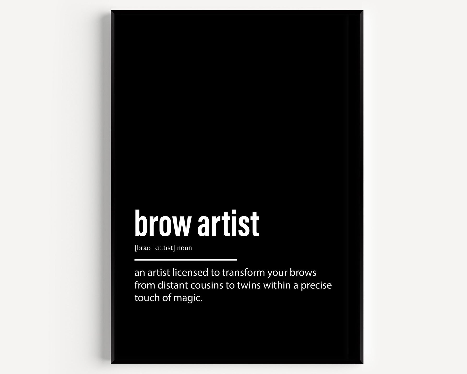 Brow Artist Definition Print - Magic Posters