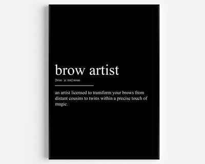 Brow Artist Definition Print - Magic Posters