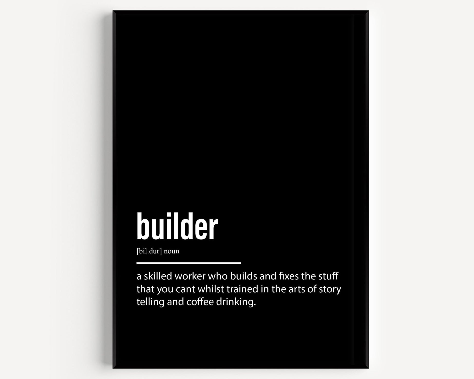 Builder Definition Print - Magic Posters