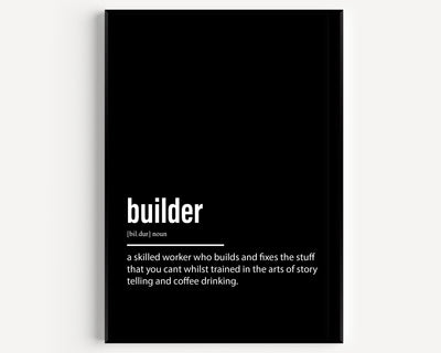 Builder Definition Print - Magic Posters