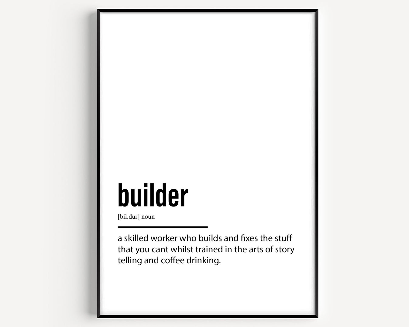 Builder Definition Print - Magic Posters