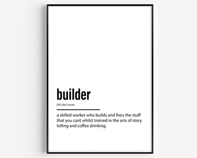 Builder Definition Print - Magic Posters