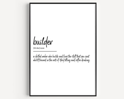Builder Definition Print - Magic Posters