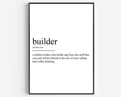 Builder Definition Print - Magic Posters