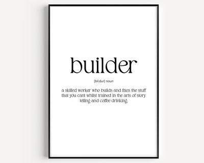 Builder Definition Print - Magic Posters