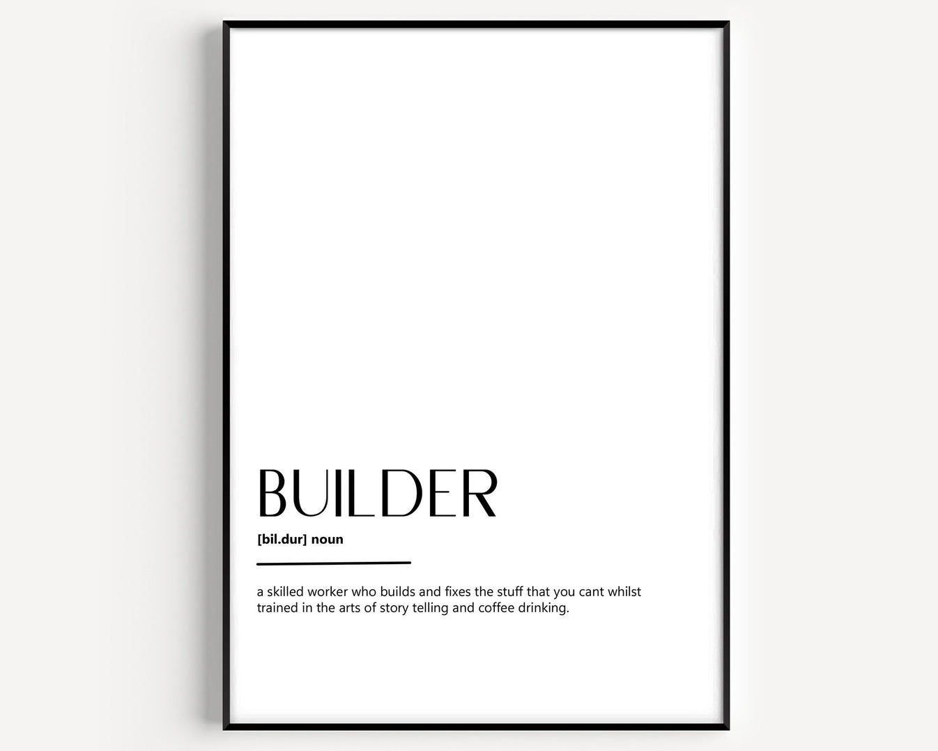 Builder Definition Print - Magic Posters