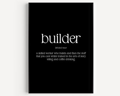 Builder Definition Print - Magic Posters