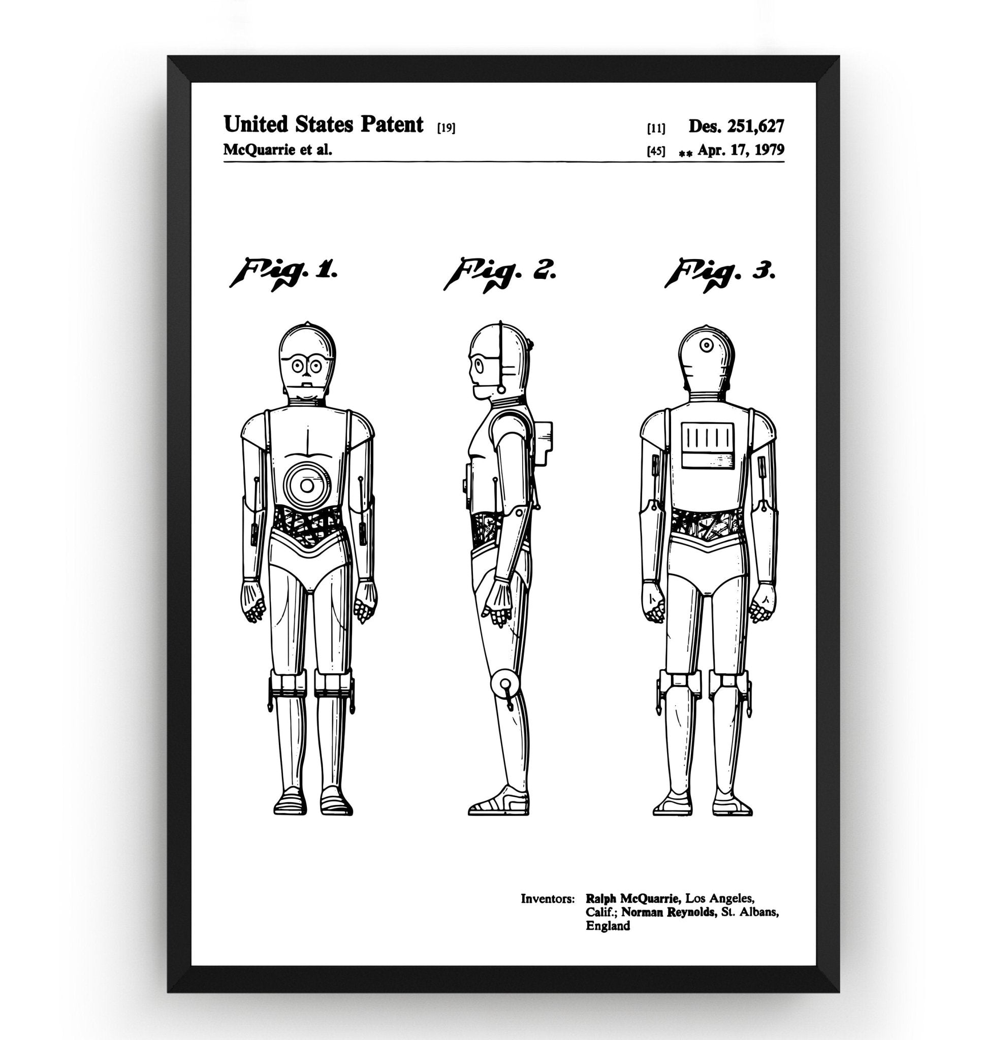 C-3PO 1979 Patent Print - Magic Posters