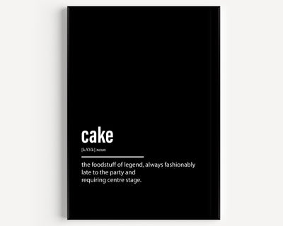 Cake Definition Print - Magic Posters