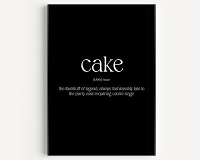 Cake Definition Print - Magic Posters
