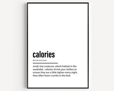 Calories Definition Print - Magic Posters