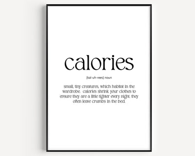 Calories Definition Print - Magic Posters