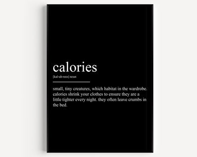 Calories Definition Print - Magic Posters