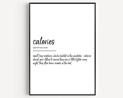 Calories Definition Print - Magic Posters