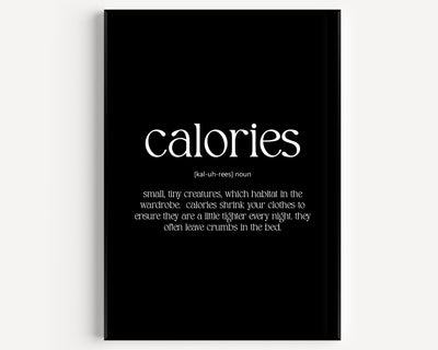 Calories Definition Print - Magic Posters