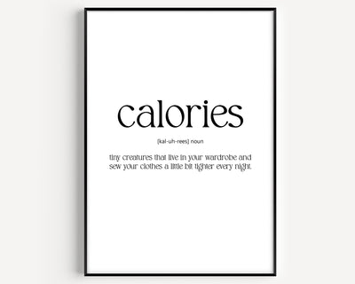 Calories Definition Print V2 - Magic Posters