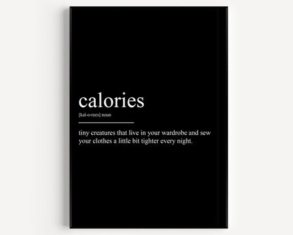 Calories Definition Print V2 - Magic Posters