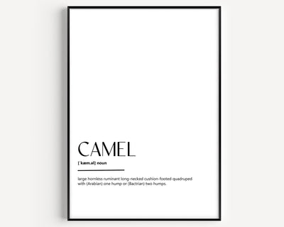 Camel Definition Print - Magic Posters