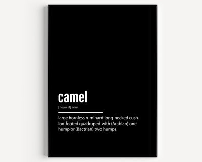 Camel Definition Print - Magic Posters