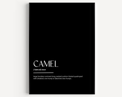 Camel Definition Print - Magic Posters