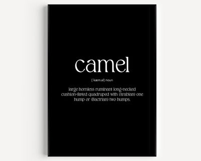 Camel Definition Print - Magic Posters