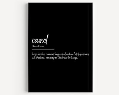 Camel Definition Print - Magic Posters