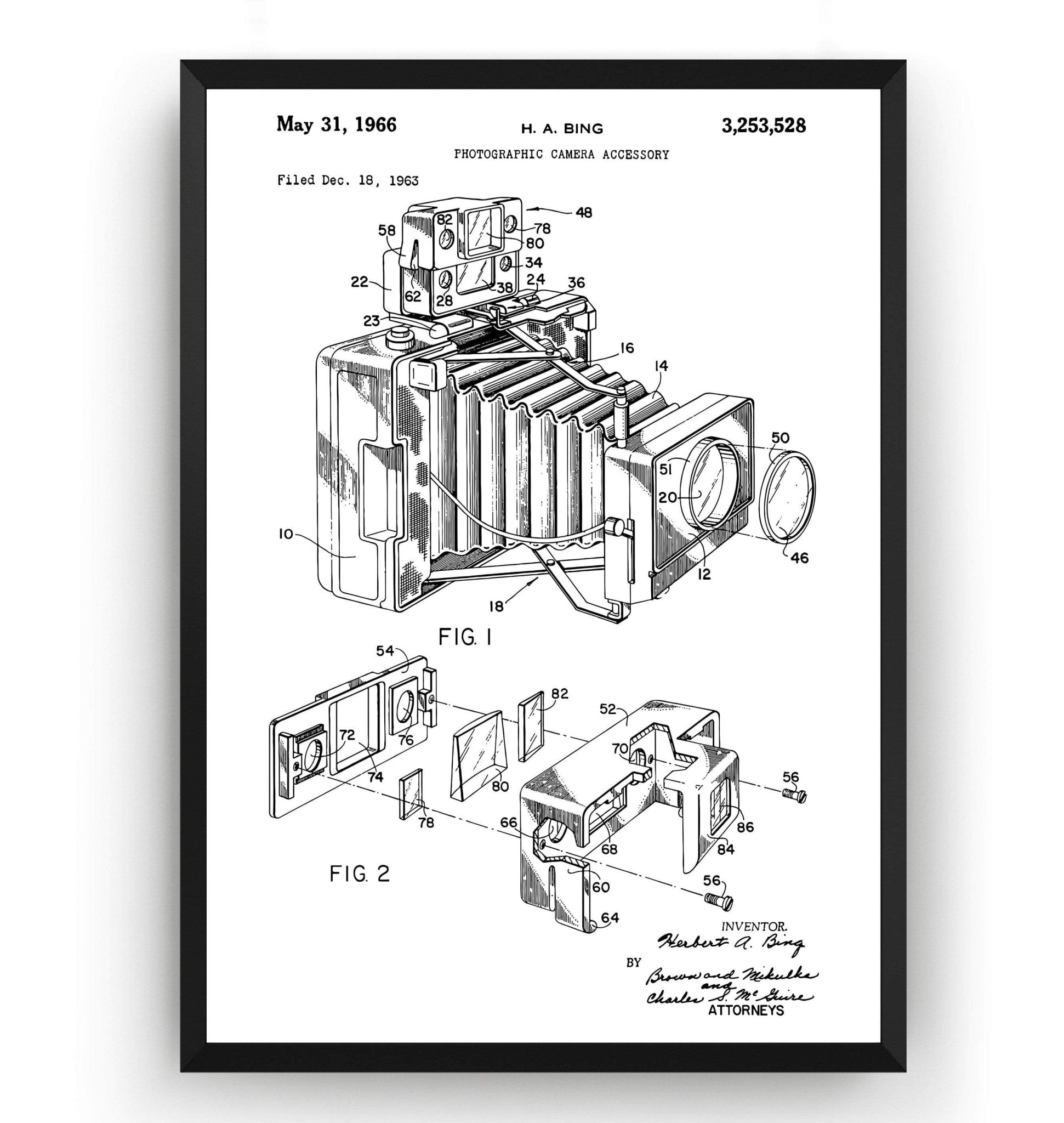Camera Accessory 1966 Patent Print - Magic Posters