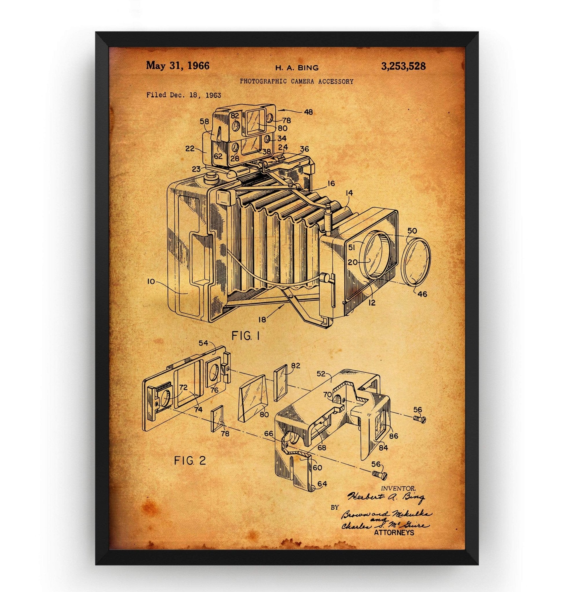Camera Accessory 1966 Patent Print - Magic Posters