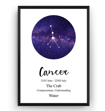 Cancer Zodiac Print - Magic Posters