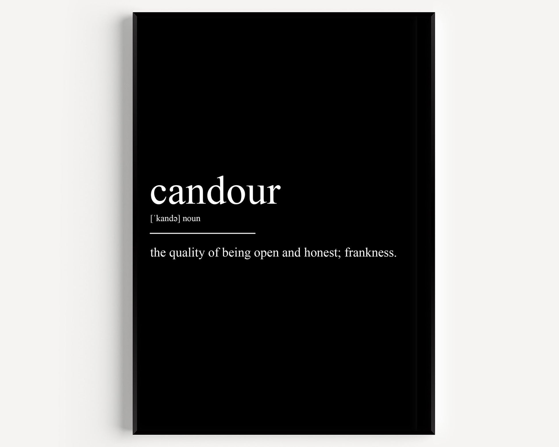 Candour Definition Print - Magic Posters