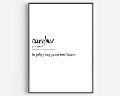 Candour Definition Print - Magic Posters