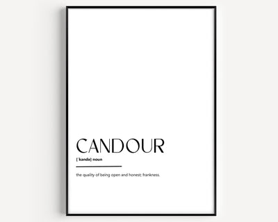 Candour Definition Print - Magic Posters