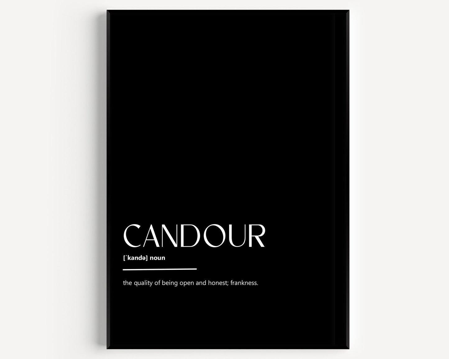 Candour Definition Print - Magic Posters