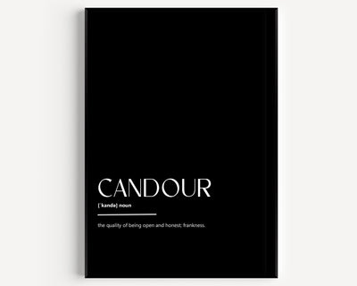 Candour Definition Print - Magic Posters