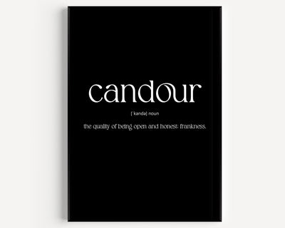 Candour Definition Print - Magic Posters