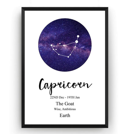 Capricorn Zodiac Print - Magic Posters