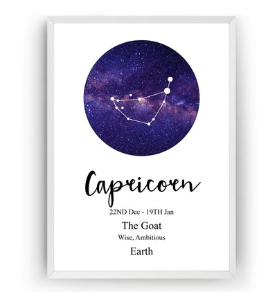 Capricorn Zodiac Print - Magic Posters