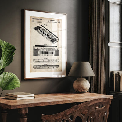 Casio Keyboard 1992 Patent Print - Magic Posters