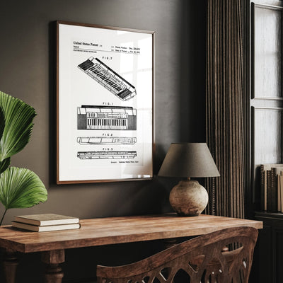 Casio Keyboard 1992 Patent Print - Magic Posters