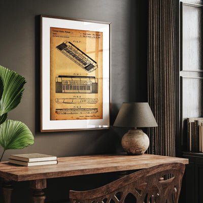 Casio Keyboard 1992 Patent Print - Magic Posters