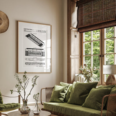 Casio Keyboard 1992 Patent Print - Magic Posters