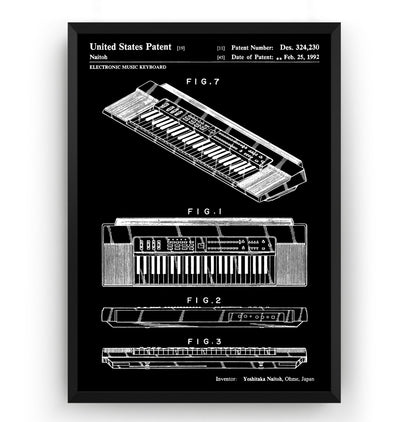 Casio Keyboard 1992 Patent Print - Magic Posters