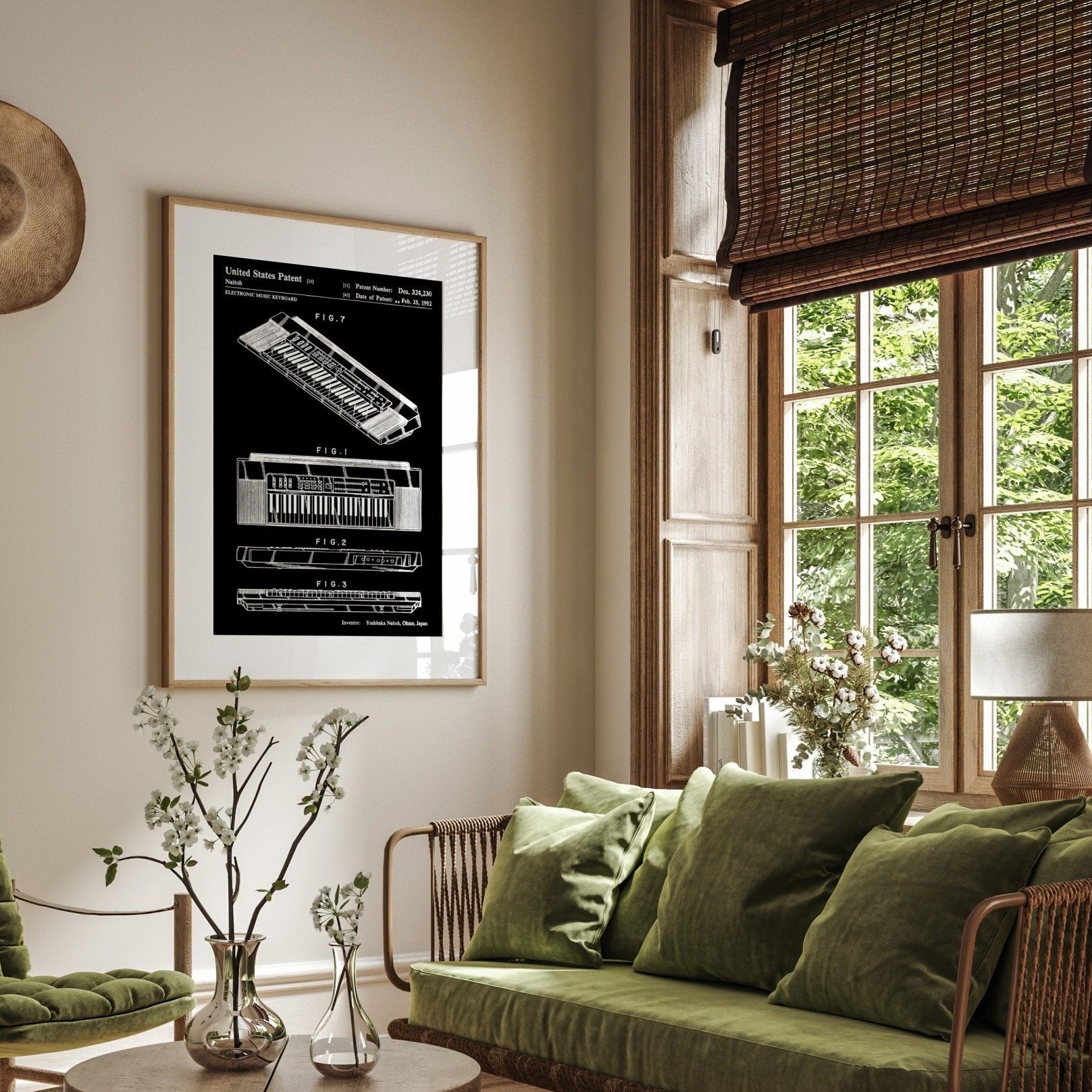 Casio Keyboard 1992 Patent Print - Magic Posters