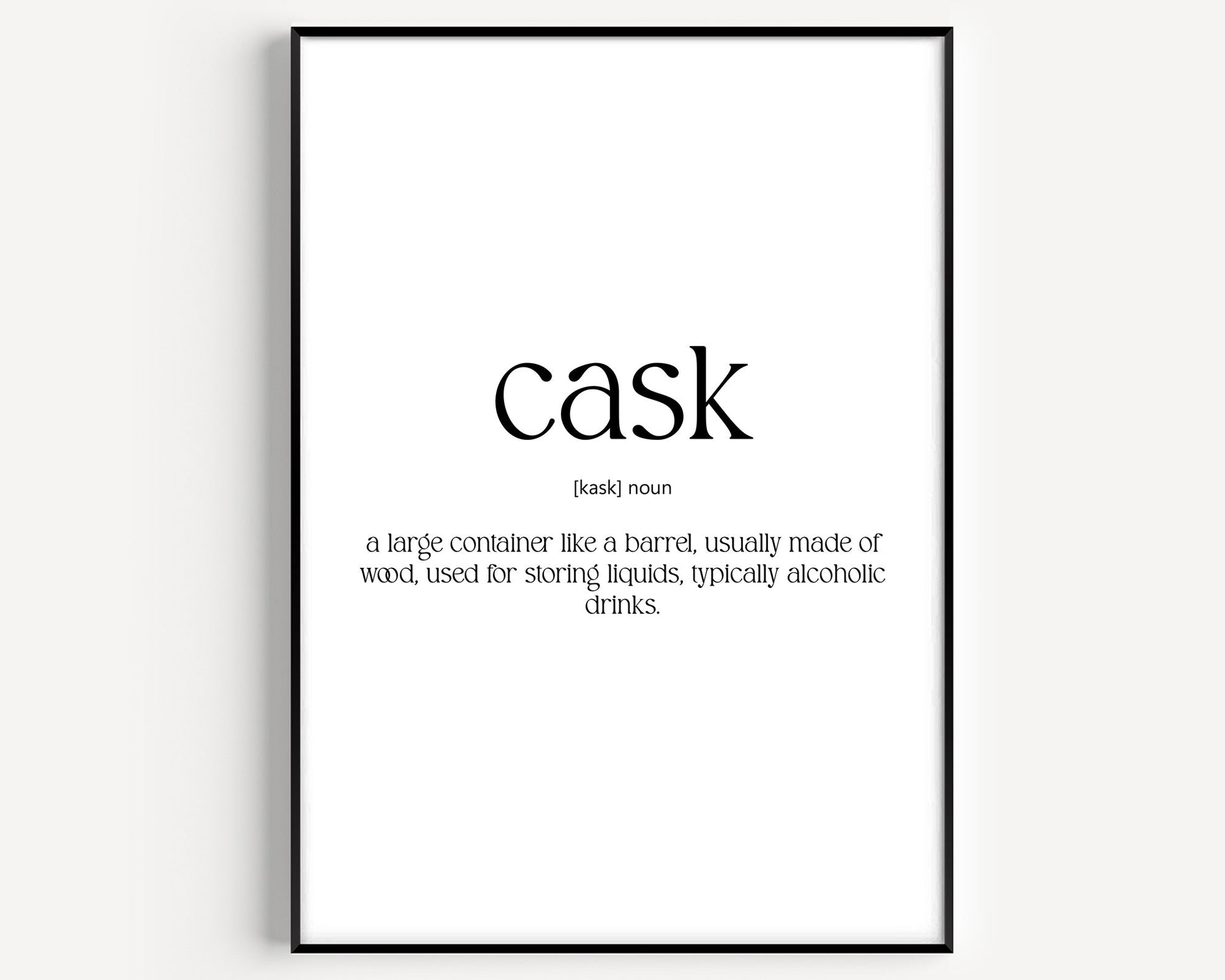 Cask Definition Print - Magic Posters