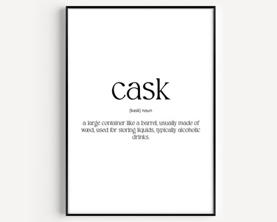 Cask Definition Print - Magic Posters